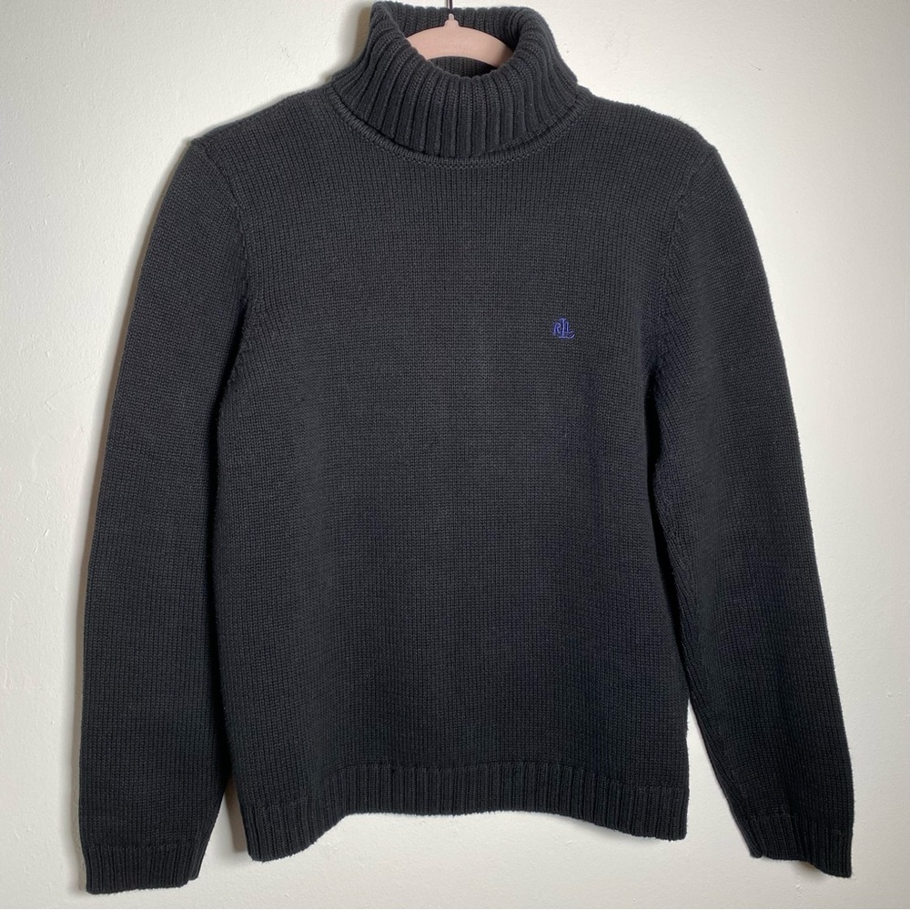 Lauren Ralph Lauren Chunky Knit Sweater LRL Monogram Cotton, Vintage, Preppy